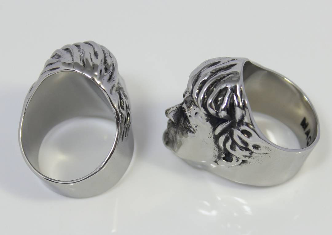 Stainless Steel Donald Trump Ring with MAGA Engraving
