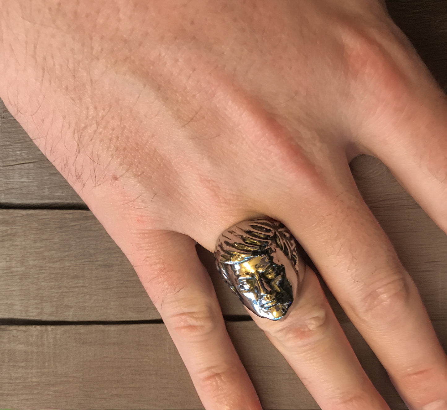 Stainless Steel Donald Trump Ring with MAGA Engraving